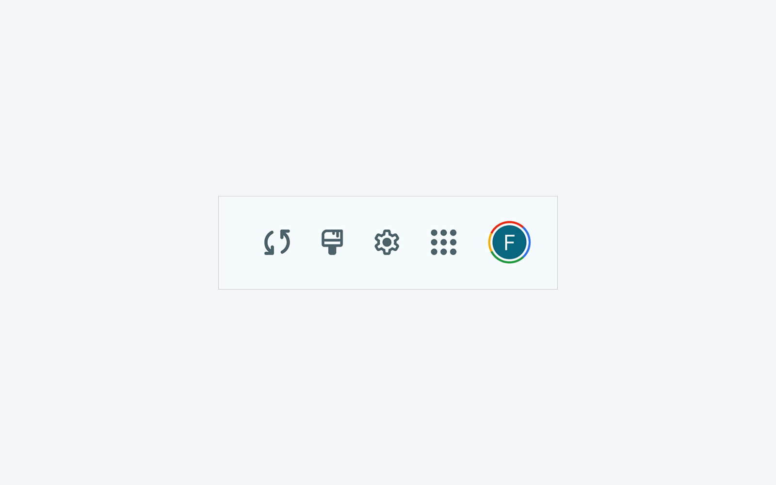 Das Bild zeigt die neue Menüleiste von Gmail.